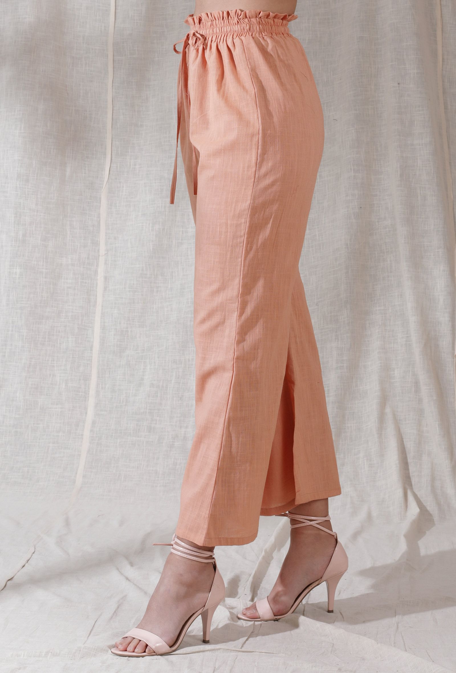 Sunny Sophistication: Orange Viscose Rayon Palazzo Trousers for Women's  Plus Size - Dresswala